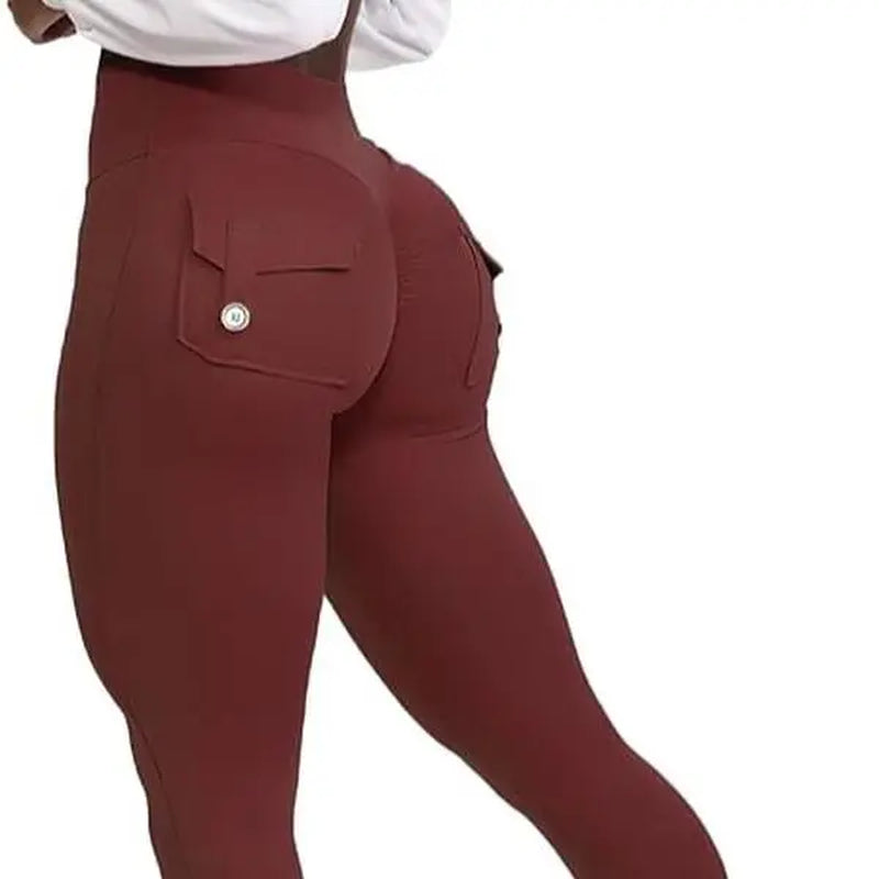 Scrunch Leggings with Pockets High Waist Butt Lifting