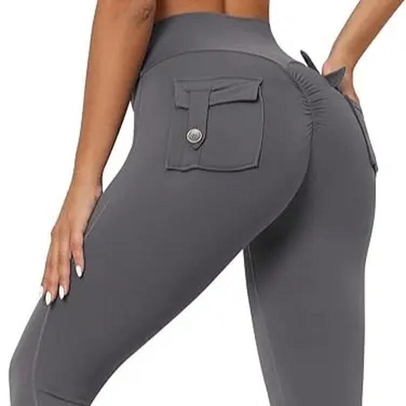 Scrunch Leggings with Pockets High Waist Butt Lifting