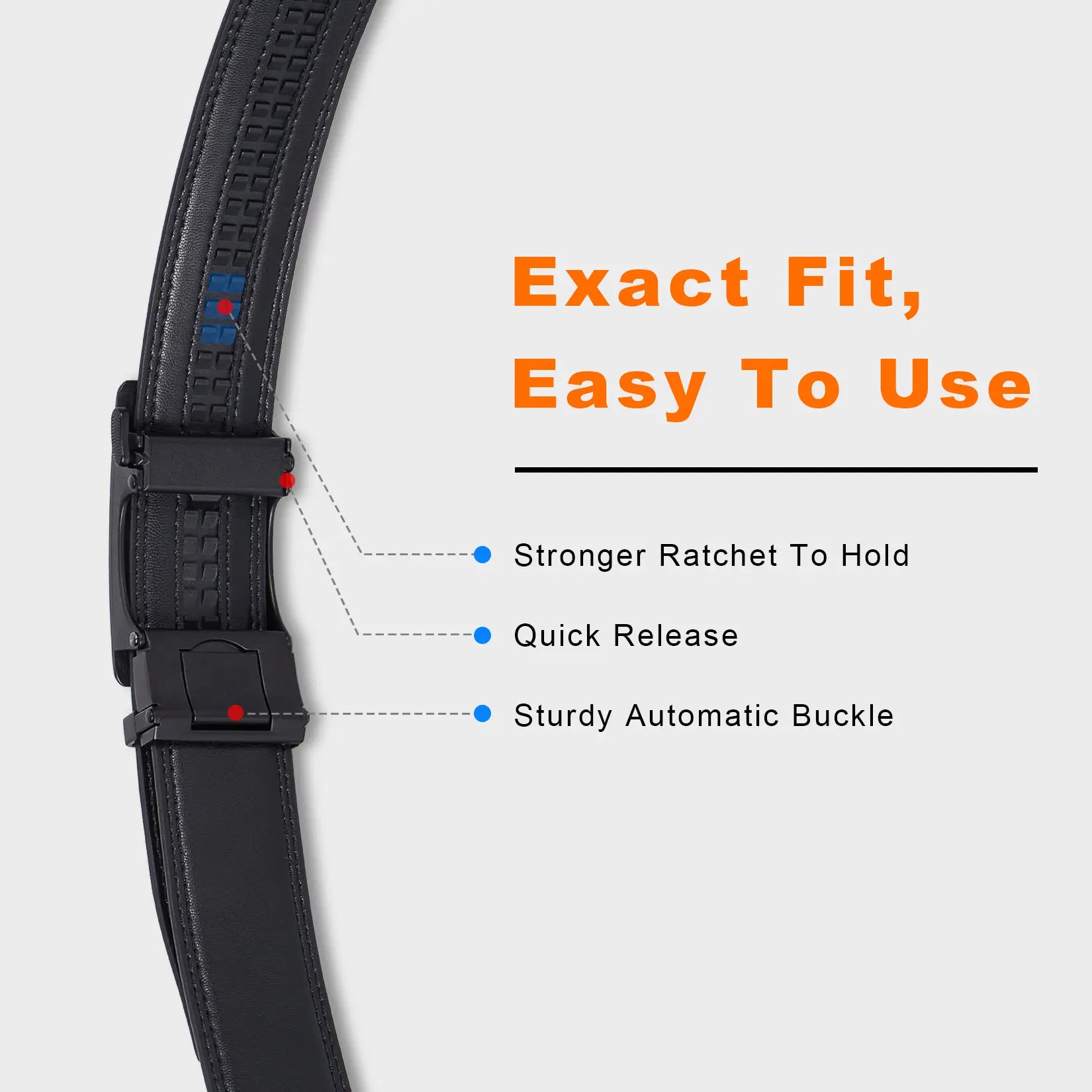 VATAN Premium Belts for Men 2 Pack - Mens Belt Leather Hip Dips Men Belt with Auto Buckle Jeans Belt Golf & Casual Style Trendy Must-Have Belts in Gift Set Box Can Be Cut to Adjust Length, Guys Gifts, Gifts for Him