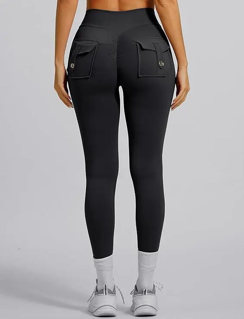 Scrunch Leggings with Pockets High Waist Butt Lifting