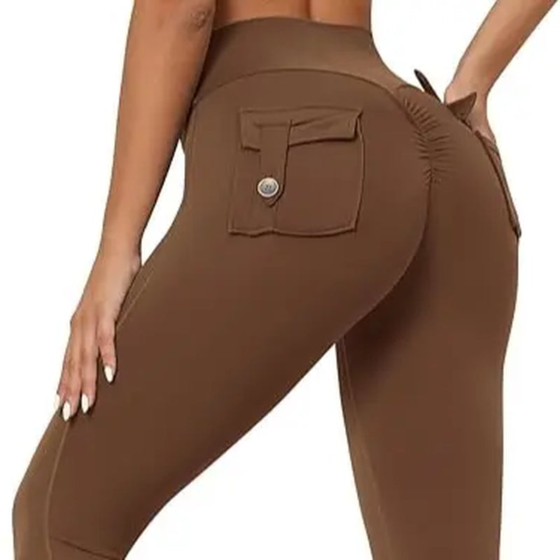 Scrunch Leggings with Pockets High Waist Butt Lifting