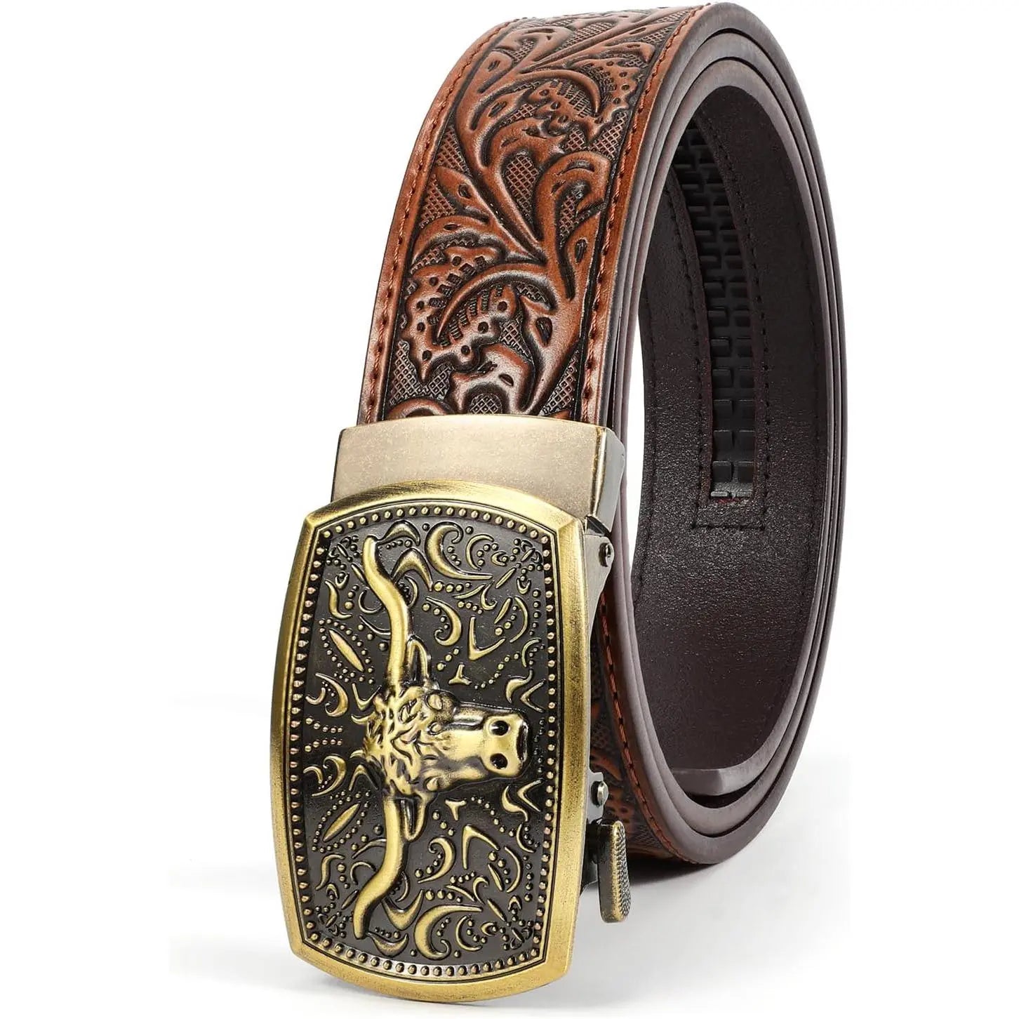 BELTROAD Men'S Western Ratchet Belt with Embossed Patterns & Smooth Ratcheting Action for Jeans & Casual Wear Perfect for Country Concerts & Rodeos